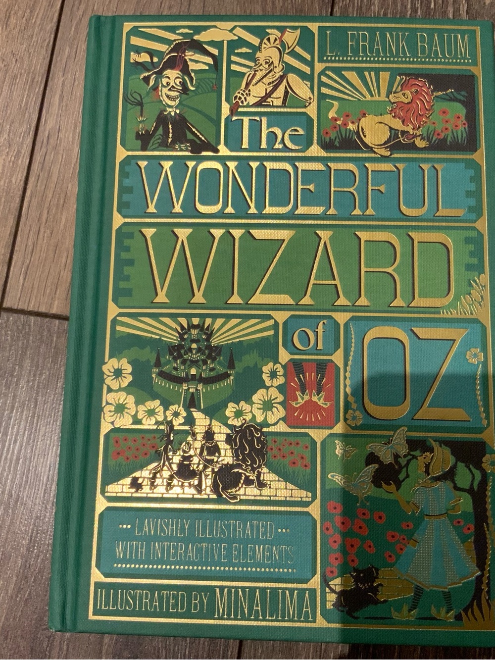 The Wonderful Wizard of Oz Illustrated Hardcover - Teal & Gold